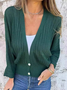 Casual Dolman Sleeve Plain Loose Knit Top