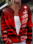 Knitted Casual 3D Printing Cardigan