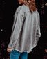 Shawl Collar Casual Plain Denim Shirt