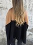Multicolor Block Others Casual Dolman Sleeve Cardigan