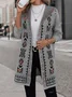 Ethnic Casual Hoodie Loose Cardigan