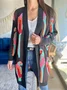Random Print Casual Loose Others Cardigan