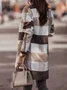 Shawl Collar Loose Plaid Casual Coat
