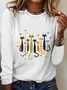 Vintage Retro Mid-Century Modern Look Cats Casual Long Sleeve Shirt