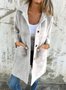 Shawl Collar Plain Casual Loose Coat