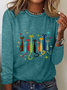 Vintage Retro Mid-Century Modern Look Cats Casual Long Sleeve Shirt