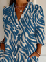 Shirt Collar Loose Geometric Casual Shirt
