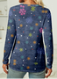 Casual Crew Neck Loose Christmas T-Shirt