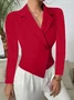 Lapel Collar Casual Plain Blazer
