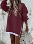 Plain Loose Crew Neck Casual Sweatshirt