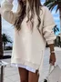 Plain Loose Crew Neck Casual Sweatshirt