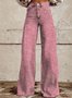 Casual Striped Regular Fit Jeans