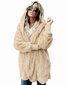 Plain Hoodie Casual Loose Leather & Faux Leather