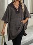 Dolman Sleeve Plain Casual Mock Neck Sweater