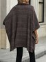 Dolman Sleeve Plain Casual Mock Neck Sweater