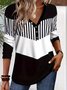 Women's Long Sleeve Blouse Spring/Fall Color1 Leopard V Neck Daily Going Out Casual Top