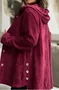 Vintage Plain Hoodie Jacket
