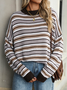 Loose Casual Striped Sweater