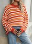 Loose Casual Striped Sweater