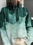 Mock Neck Casual Sweatshirt