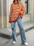 Loose Casual Striped Sweater
