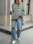 Loose Casual Striped Sweater