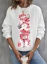 Casual Crew Neck Loose Sweatshirt