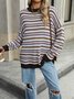 Loose Casual Striped Sweater