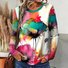 Loose Floral Crew Neck Casual T-Shirt