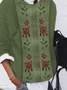 Crew Neck Casual Zipper Ethnic Sweatshirt