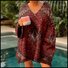 Vintage Loose V Neck Ethnic Sweater
