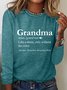 Grandma Definition Casual Long Sleeve Shirt