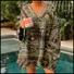 Loose V Neck Casual Ethnic Sweater