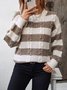 Crew Neck Striped Casual Sweater