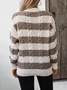 Crew Neck Striped Casual Sweater