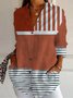 Casual Geometric Shirt Collar Shirt