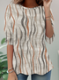 Geometric Striped Long sleeve Shirt