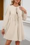 Loose Plain Casual Dress With No