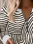 Abstract Print half Open Collar Sweatshirt