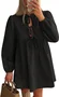 Loose Plain Casual Dress With No