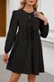 Loose Plain Casual Dress With No