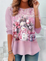 Christmas Round Neck Long Sleeve T-shirt