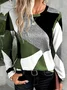 Crew Neck Casual Regular Fit Multicolor Block T-Shirt