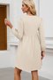 Loose Plain Casual Dress With No