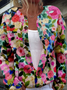 Loose Knitted 3D Printing Vintage Cardigan