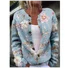 Crew Neck 3D Printing Vintage Cardigan
