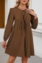 Loose Plain Casual Dress With No