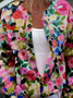 Loose Knitted 3D Printing Vintage Cardigan