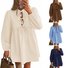 Loose Plain Casual Dress With No