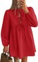 Loose Plain Casual Dress With No